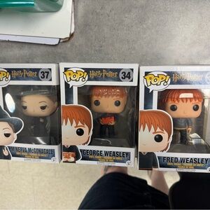 Harry Potter Funko Pop Set - Minerva McGonagall, George Weasley, Fred Weasley